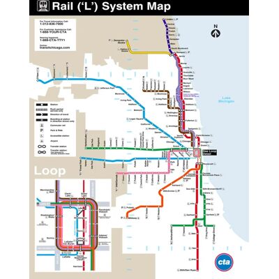 New York Puzzle Company Puzzle Chicago Transit Map Mini - 100 à 149 pièces New York Puzzle Company Puzzle Chicago Transit Map Mini - 100 à 149 pièces