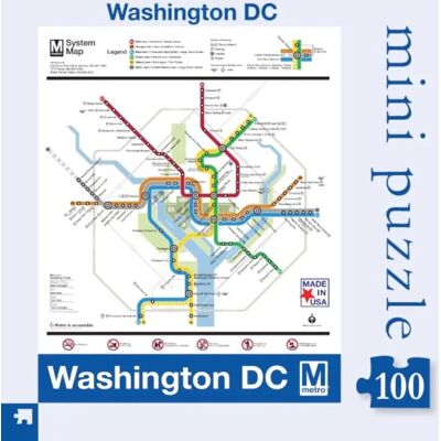 New York Puzzle Company Puzzle DC Metro Map - 100 à 149 pièces New York Puzzle Company Puzzle DC Metro Map - 100 à 149 pièces