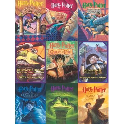 New York Puzzle Company Puzzle Pièces XXL - Harry Potter - Book Cover Collage - 500 à 999 pièces New York Puzzle Company Puzzle Pièces XXL - Harry Potter - Book Cover Collage - 500 à 999 pièces