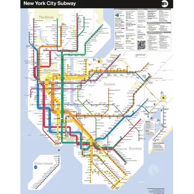 New York Puzzle Company Puzzle Pièces XXL - New York Subway Map - 500 à 999 pièces New York Puzzle Company Puzzle Pièces XXL - New York Subway Map - 500 à 999 pièces