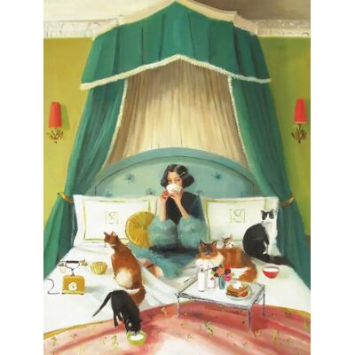 New York Puzzle Company Puzzle Pièces XXL - Breakfast in Bed - 500 à 999 pièces New York Puzzle Company Puzzle Pièces XXL - Breakfast in Bed - 500 à 999 pièces