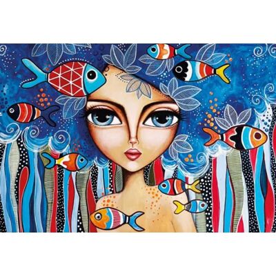 Magnolia Puzzle Lady with Fish - 1000 pièces Magnolia Puzzle Lady with Fish - 1000 pièces