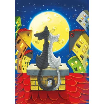 Magnolia Puzzle Cats on the Roof - 1000 pièces Magnolia Puzzle Cats on the Roof - 1000 pièces