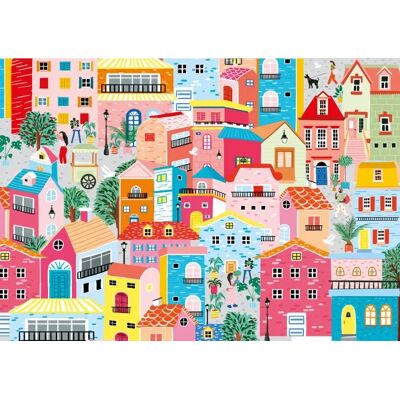 Magnolia Puzzle Maisons Colorées - 1000 pièces Magnolia Puzzle Maisons Colorées - 1000 pièces