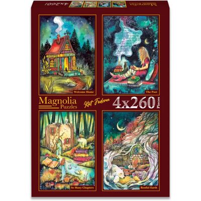 Magnolia Puzzle 4 Puzzles - Kat Fedora - Welcome Home - The Poet - So Many Chapters - Restful Earth - 200 à 499 pièces Magnolia Puzzle 4 Puzzles - Kat Fedora - Welcome Home - The Poet - So Many Chapters - Restful Earth - 200 à 499 pièces