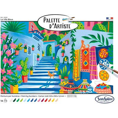 Sentosphère Puzzle Palette D'Artiste - La Ville Bleue Sentosphère Puzzle Palette D'Artiste - La Ville Bleue
