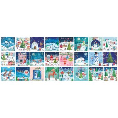 Eurographics Puzzle Calendrier de l'Avent - Village de Noel - 24 Puzzles - 26 à 50 pièces Eurographics Puzzle Calendrier de l'Avent - Village de Noel - 24 Puzzles - 26 à 50 pièces