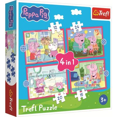 Trefl, le leader de l'Europe de l'Est Puzzle 4 Puzzles - Peppa Aime Les Aventures - 10 à 25 pièces Trefl, le leader de l'Europe de l'Est Puzzle 4 Puzzles - Peppa Aime Les Aventures - 10 à 25 pièces