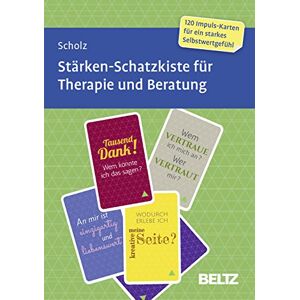 Falk Scholz Stärken-Schatzkiste Für Therapie Und Beratung: 120 Karten Mit 16-Seitigem Booklet In Stabiler Box, Kartenformat 15,2 X 10,7 Cm