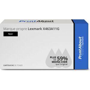 PrintAbout Toner compatible Lexmark X463A11G - Noir