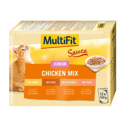 MultiFit Junior Sauce Poulet Mix - Nourriture humide pour chats MultiFit Junior Sauce Poulet Mix - Nourriture humide pour chats