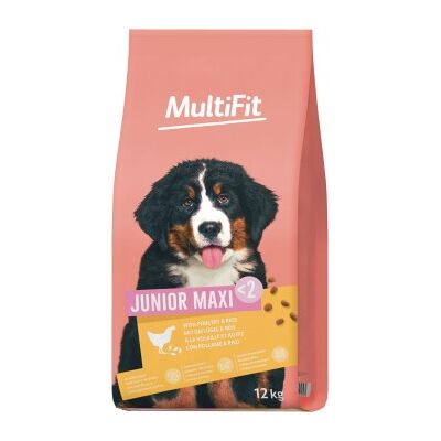 MultiFit Junior Maxi Poulet et Riz 12kg - Nourriture pour chiens MultiFit Junior Maxi Poulet et Riz 12kg - Nourriture pour chiens