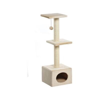 Arbre à chat AniOne Stella - Sisal, Peluche, Bois - 35x35x110cm Arbre à chat AniOne Stella - Sisal, Peluche, Bois - 35x35x110cm