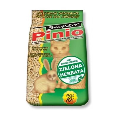 Super Pinio Litière pour chats au thé vert - 10L Super Pinio Litière pour chats au thé vert - 10L