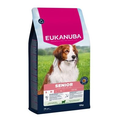 EUKANUBA nourriture sèche pour chien, senior, petit/moyen, agneau 12kg EUKANUBA nourriture sèche pour chien, senior, petit/moyen, agneau 12kg