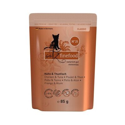 Catz finefood 8x85 g N° 25 poulet et thon 8x85 g Catz finefood 8x85 g N° 25 poulet et thon 8x85 g