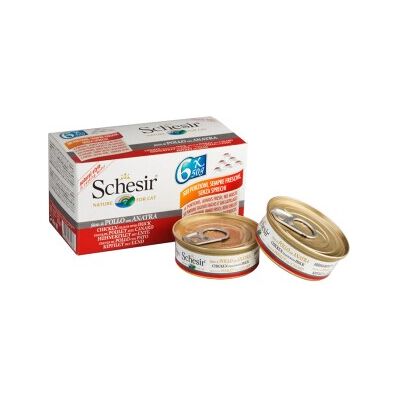 Schesir Poulet et Canard Nourriture pour Chats Pack Multiple Schesir Poulet et Canard Nourriture pour Chats Pack Multiple