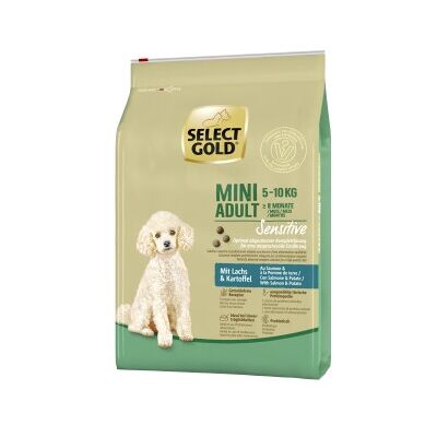 Select Gold Sensitive Mini Adult - Saumon & Pommes de Terre Nourriture Chien Select Gold Sensitive Mini Adult - Saumon & Pommes de Terre Nourriture Chien