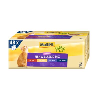 MULTIFIT Junior Jelly Mix 48x100G - Nourriture pour chatons MULTIFIT Junior Jelly Mix 48x100G - Nourriture pour chatons