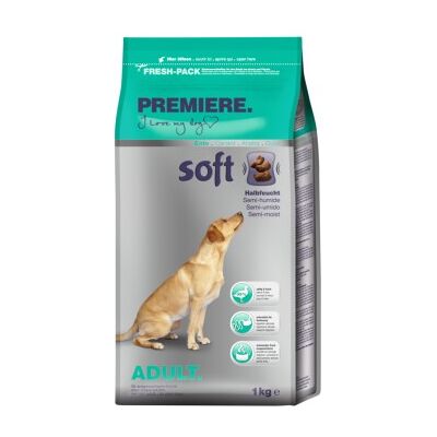 Nourriture pour chiens Premiere - Canard, Adulte, Semi-humide, 1kg Nourriture pour chiens Premiere - Canard, Adulte, Semi-humide, 1kg