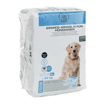 Couches pour chiens XL Take Care - Hygiène animale Couches pour chiens XL Take Care - Hygiène animale