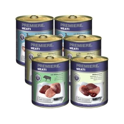 PREMIERE Meati pack mixte 6x800g - Nourriture pour chiens PREMIERE Meati pack mixte 6x800g - Nourriture pour chiens