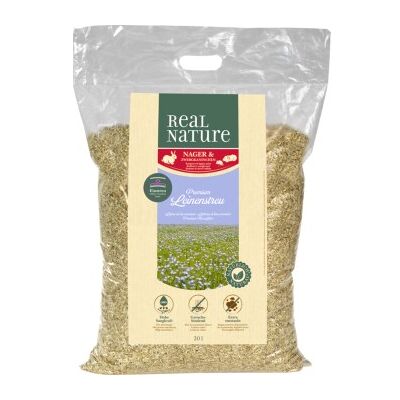 REAL NATURE Litière de lin 30L - Litière pour petits animaux REAL NATURE Litière de lin 30L - Litière pour petits animaux