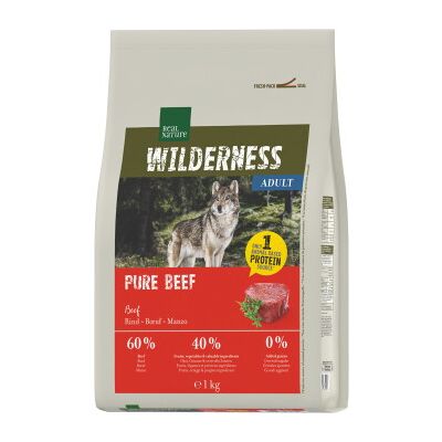 REAL NATURE WILDERNESS croquettes pour chien, adulte, Pure Beef 1 kg REAL NATURE WILDERNESS croquettes pour chien, adulte, Pure Beef 1 kg