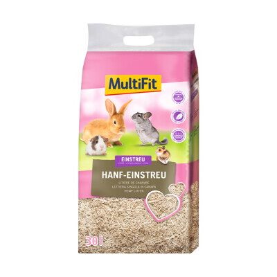 MULTIFIT Litière de chanvre 30L - Litière pour petits animaux MULTIFIT Litière de chanvre 30L - Litière pour petits animaux