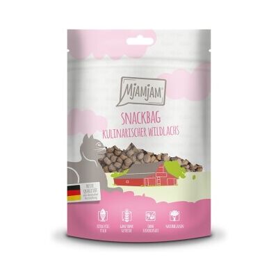 MjAMjAM Sac à friandises 125 g Dés de Saumon sauvage MjAMjAM Sac à friandises 125 g Dés de Saumon sauvage