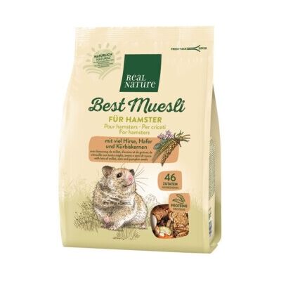 Nourriture pour hamsters REAL NATURE - Muesli naturel 500g Nourriture pour hamsters REAL NATURE - Muesli naturel 500g