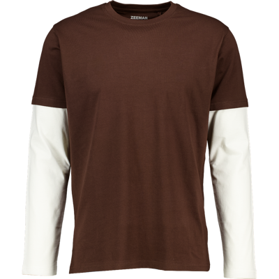 Zeeman Tee-shirt - Marron Marron L Zeeman Tee-shirt - Marron Marron L