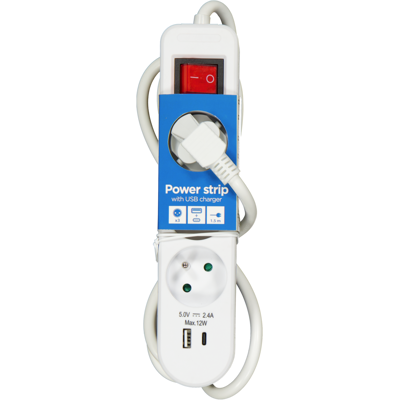 Zeeman Multiprise 3 prises - Blanc One size Zeeman Multiprise 3 prises - Blanc One size