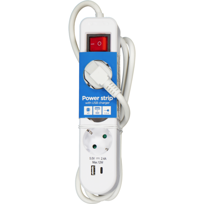 Zeeman Multiprise 3 prises - Blanc One size Zeeman Multiprise 3 prises - Blanc One size