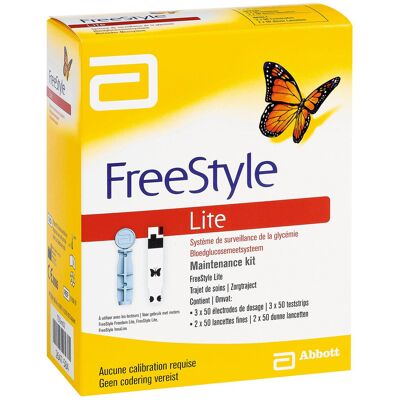 ABOTT - Abbott Maintenance Kit Freestyle Lite 150 Électrodes + 100 Lancettes ABOTT - Abbott Maintenance Kit Freestyle Lite 150 Électrodes + 100 Lancettes