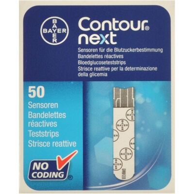 Bandes de test de glucose Bayer Contour Next - Mesure de la glycémie Bandes de test de glucose Bayer Contour Next - Mesure de la glycémie