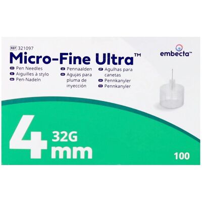 BD MICROFINE - Microfine Ultra Aiguille Stylo 4Mm 32G 100 BD MICROFINE - Microfine Ultra Aiguille Stylo 4Mm 32G 100