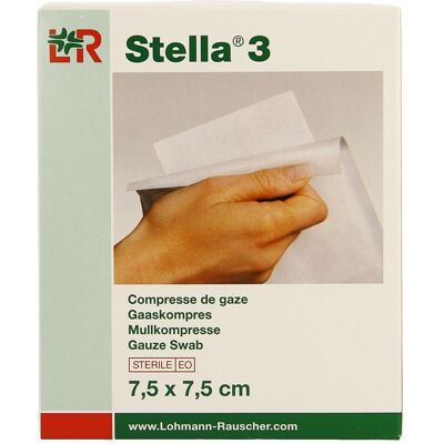 Stella 3 Compresses Steriles 7,5 x 7,5 cm 20 Pièces Stella 3 Compresses Steriles 7,5 x 7,5 cm 20 Pièces