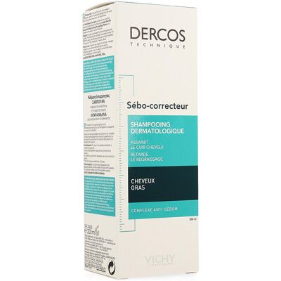 Vichy Dercos Shampoo Contrôle Sébum - Cheveux Grasse - 200ml Vichy Dercos Shampoo Contrôle Sébum - Cheveux Grasse - 200ml