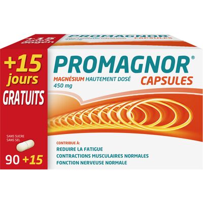 Promagnor 90 Capsules +15 Gratis Promagnor 90 Capsules +15 Gratis