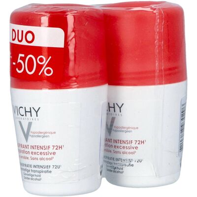 Vichy Déodorant Détranspirant Intensif 72H 2 x 50 ml Promo Vichy Déodorant Détranspirant Intensif 72H 2 x 50 ml Promo