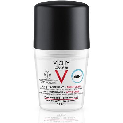 Vichy Homme Déodorant Anti-Transpirant Anti Traces Protection 48H 50 ml Vichy Homme Déodorant Anti-Transpirant Anti Traces Protection 48H 50 ml