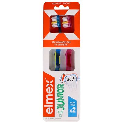 Elmex Brosse à Dents Junior 6-12 Ans Souple Duopack Elmex Brosse à Dents Junior 6-12 Ans Souple Duopack