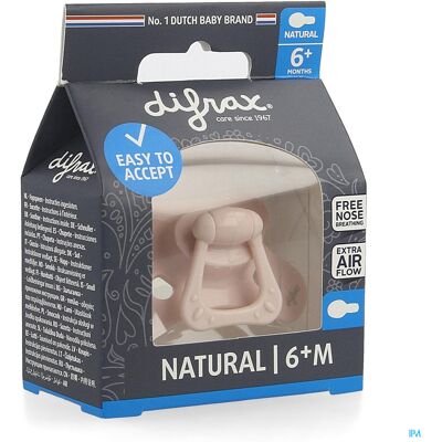 Difrax - Tétine et Biberon Naturel 6+ - Symétrique, Grande, Forme de papillon Difrax - Tétine et Biberon Naturel 6+ - Symétrique, Grande, Forme de papillon