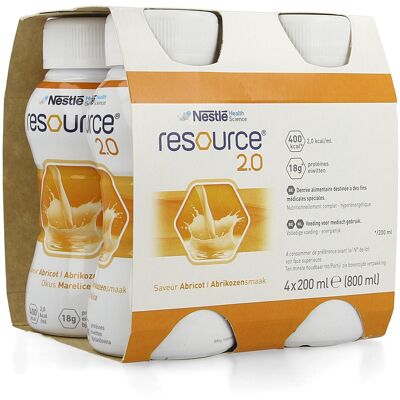 Nestle Resource 2.0 Abricot 4 x 200 ml Nestle Resource 2.0 Abricot 4 x 200 ml