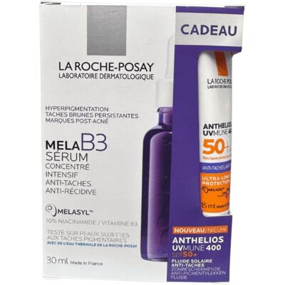 La Roche Posay Coffret Mela B3 Anti-Pigment Sérum 30 ml + Anthélios 15 ml La Roche Posay Coffret Mela B3 Anti-Pigment Sérum 30 ml + Anthélios 15 ml