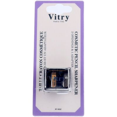 Taille-crayon maquillage Vitry - 2 trous et adaptateur Taille-crayon maquillage Vitry - 2 trous et adaptateur