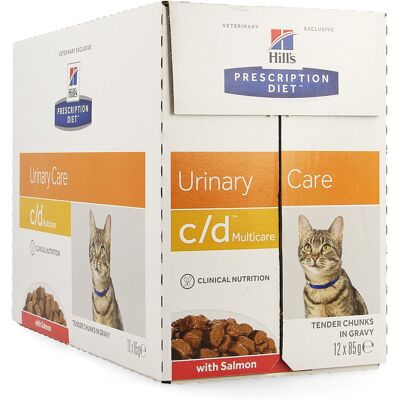 Hills Prescription Diet C/D Feline 12 Sachets Repas Saumon Hills Prescription Diet C/D Feline 12 Sachets Repas Saumon