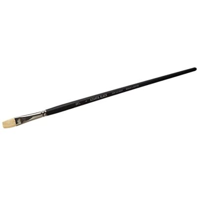 Winsor & Newton 5630006 Azanta Black Pinceau à poils de porc naturel pour peinture à l'huile et peintures acryliques, bonne rigidité, idéal pour les couleurs riches et riches Manche long – Pinceau plat n°6 Winsor & Newton 5630006 Azanta Black Pinceau à poils de porc naturel pour peinture à l'huile et peintures acryliques, bonne rigidité, idéal pour les couleurs riches et riches Manche long – Pinceau plat n°6