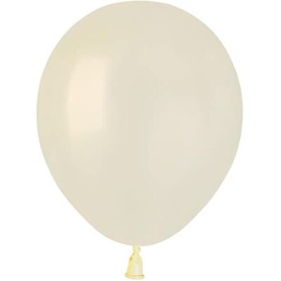 Ciao Lot de 100 ballons nacrés en latex naturel de qualité supérieure A50 (Ø 13 cm / 5 "), blanc ivoire nacré Ciao Lot de 100 ballons nacrés en latex naturel de qualité supérieure A50 (Ø 13 cm / 5 "), blanc ivoire nacré